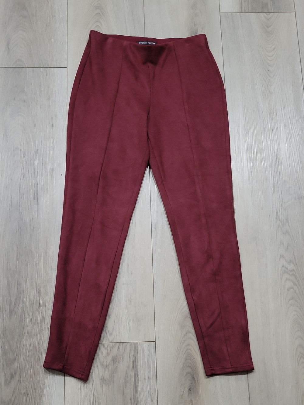 Boston Proper Maroon Ponte Ankle Trousers